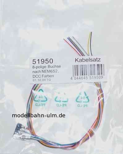 ESU 51950 Kabelsatz 8-polige Buchse nach NEM652