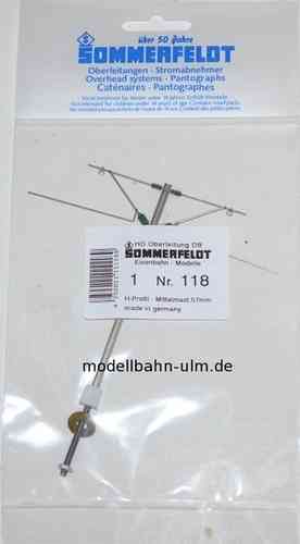 Sommerfeldt 118 H-Profil-Mittelmast 57mm Gleisabstand Märklin