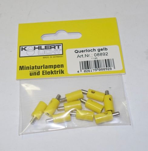 Kahlert 08892 Querlochstecker 2,5mm, gelb 10 St.